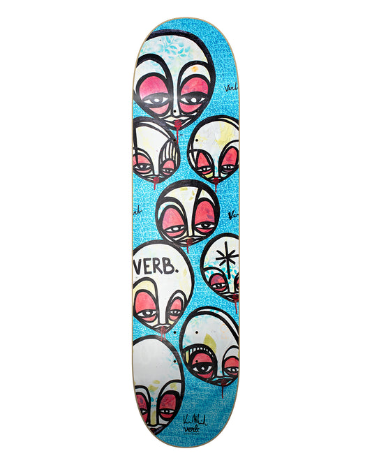 KRIS MARKOVICH - FACES BLUE 8.25" DECK