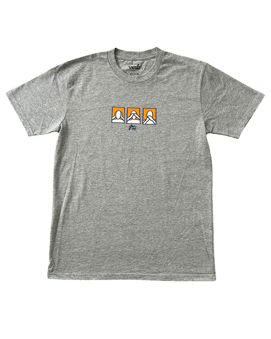 JEREMY WRAY - HEAR SEE SPEAK T-SHIRT - GREY