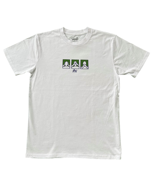 JEREMY WRAY - HEAR SEE SPEAK T-SHIRT - WHITE