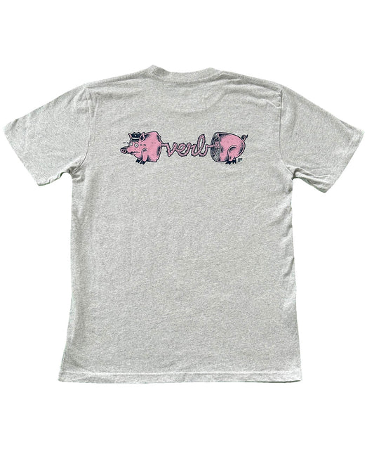 NINJA BREAD BOY - PIGGY T-SHIRT GREY