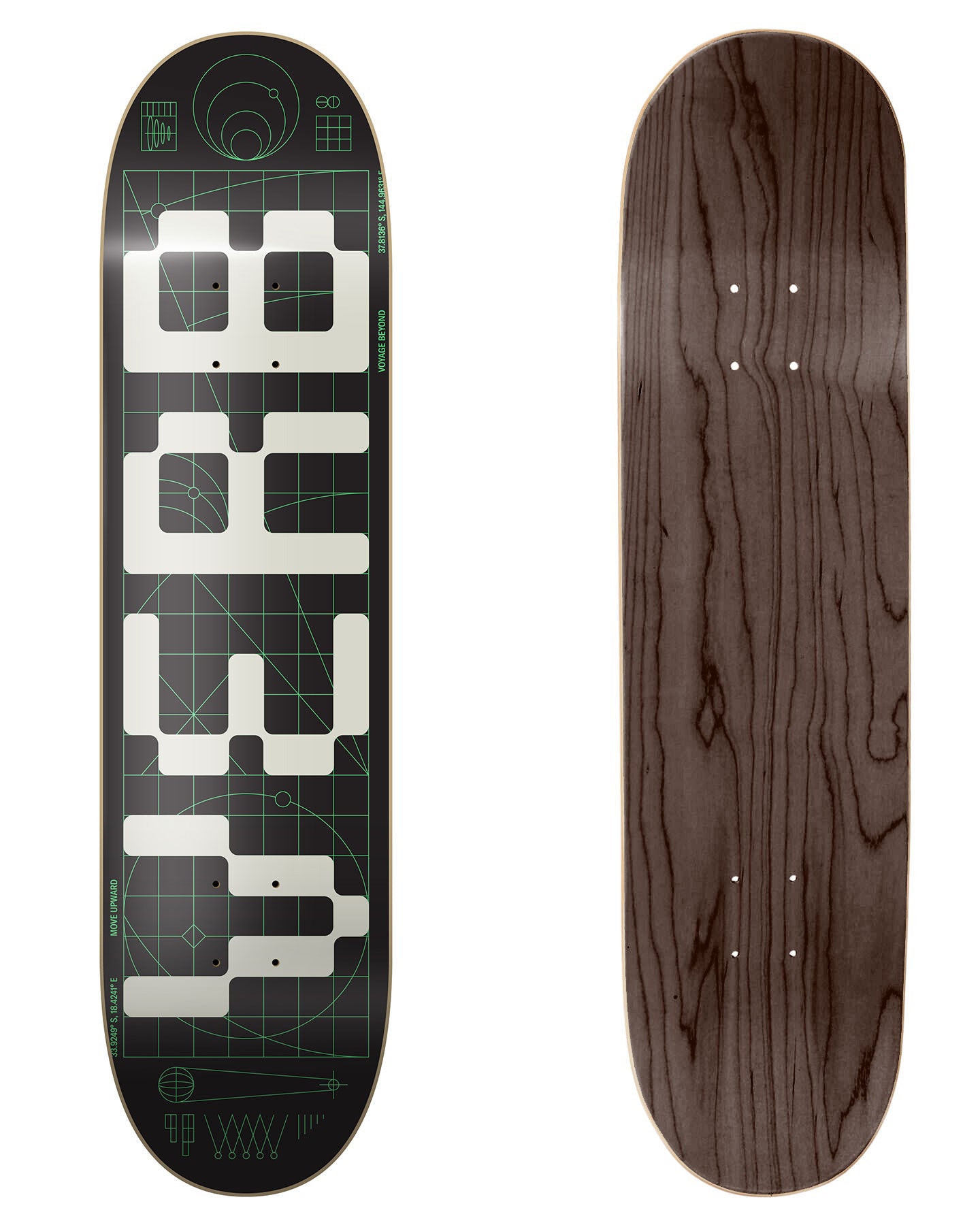 INVADER - GLOW IN THE DARK WHITE 8.25" DECK