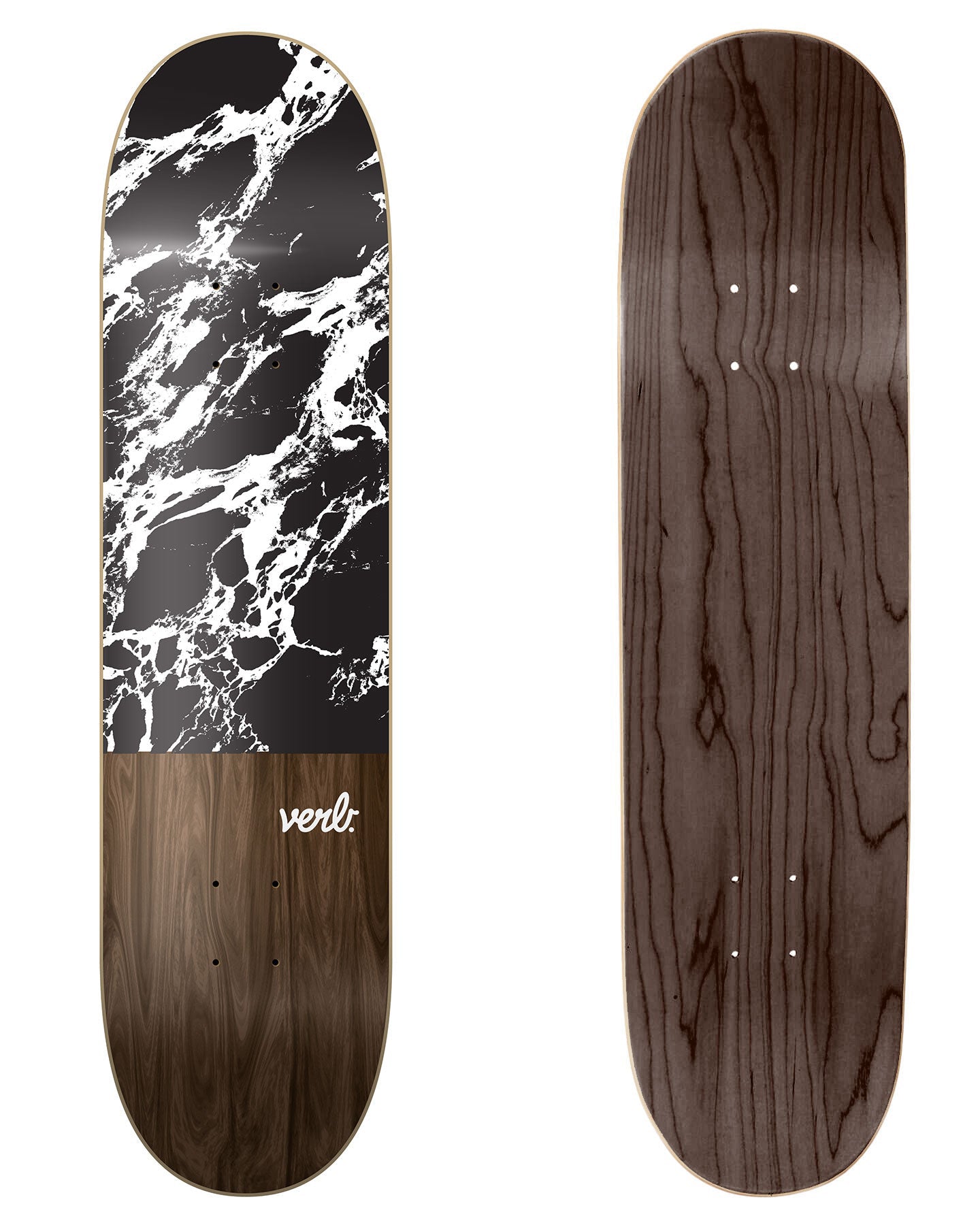 MARBLE DIP - BLACK/WHITE 8" DECK